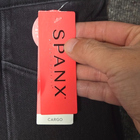 SPANX‎ Cargo Jeggings Pants Zip Pockets Gray Wash Sz Small Utility Stretch - Picture 3 of 11